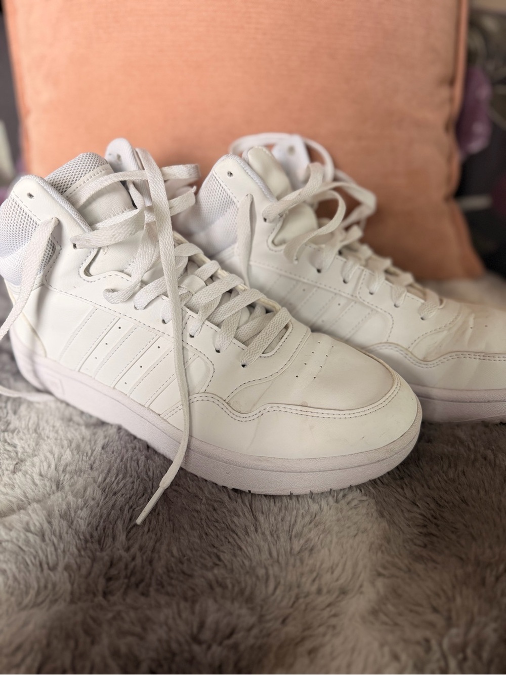 adidas White High-Top Sneakers